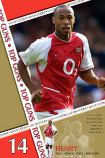 Thierry Henry "Top Gun" Arsenal FC Poster - U.K. 2003