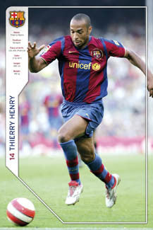 Thierry Henry "Barcelona" FC Barca Official Poster - GB 2007