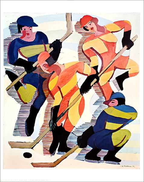 The Hockey Players by Ernst Ludwig Kirchner Classic Art Poster Print - Shorewood Publishing
