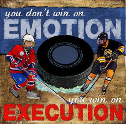 Hockey "Emotion/Execution" Motivational Poster Print - Image Source