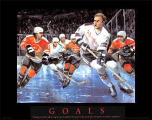 Hockey "Goals" Motivational Poster Print by T.C. Chui - Front Line