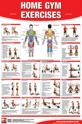 Home Gym Exercises Wall Chart (Universal Equipment) - Productive ...