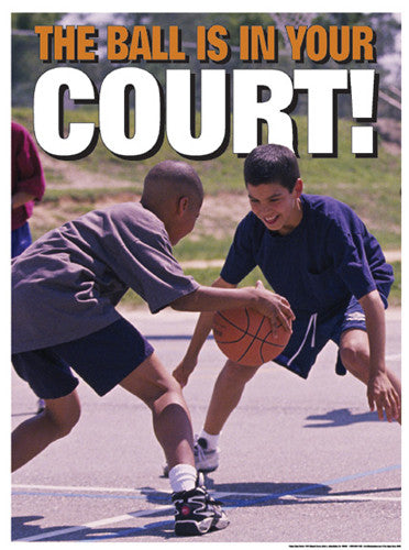 Youth Basketball "The Ball is in your Court" Motivational Poster - Fitnus Corp.