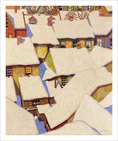Housetops in The Ward Toronto (1924) by A.J. Casson Group of Seven Poster Print