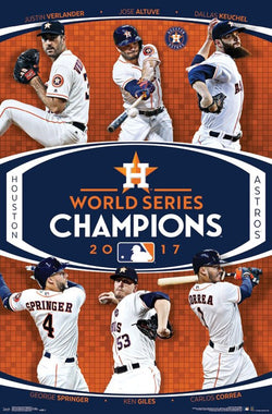 Houston Astros 2017 World Series CHAMPIONS 6-Player Commemorative Poster - Trends International
