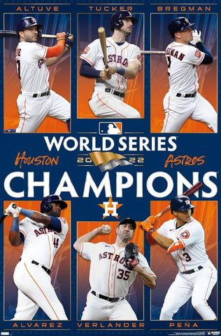 Houston Astros 2022 World Series CHAMPIONS 6-Player Commemorative Poster - Costacos Sports