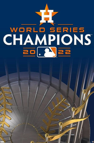 Houston Astros 2022 World Series Champions Trophy and Logo Poster - Costacos Sports