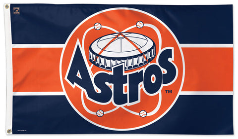 Houston Astros "Astrodome '80s" Style (1977-93) Cooperstown Collection MLB Baseball Deluxe-Edition 3'x5' Flag - Wincraft
