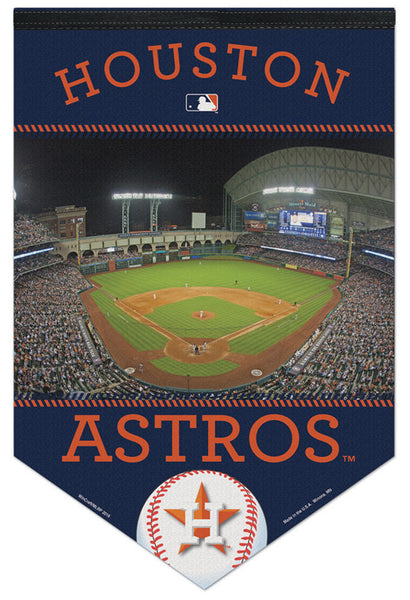 Houston Astros Minute Maid Park Game Night Premium Felt Collector's 17x26 Banner - Wincraft