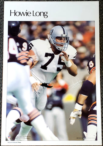 Howie Long "Superstar" Los Angeles Raiders Vintage Original NFL Poster - Sports Illustrated by Marketcom 1984