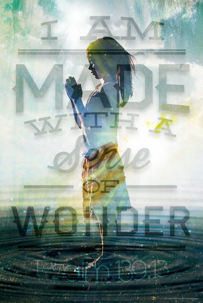 I Am Made With a Sense of Wonder (Psalm 139.13) Biblical Inspirational Poster - Slingshot