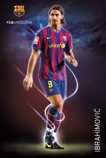 Zlatan Ibrahimovic "Cyclone" FC Barcelona Poster (2009/10) - GB Eye