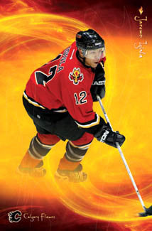 Jarome Iginla "On Fire" Calgary Flames NHL Action Poster - Costacos 2003