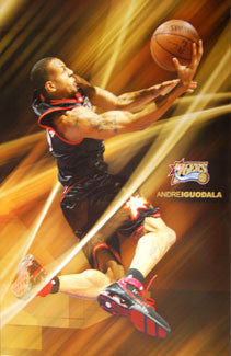 Andre Iguodala "Reverse" Philadelphia 76ers Poster - Costacos 2008