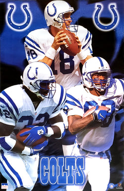 Indianapolis Colts "Three Stars" Poster (James, Manning, Harrison) - Starline 1999