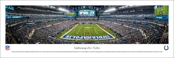 Indianapolis Colts Lucas Oil Stadium Gameday End Zone Panoramic Poster (2017) - Blakeway
