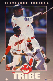 Cleveland Indians "The Tribe" Poster (Belle, Lofton, Baerga) - Costacos Brothers 1994