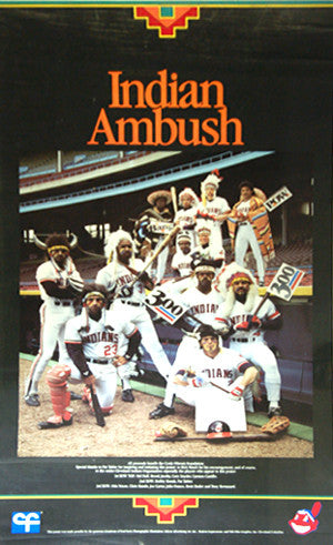 Cleveland Indians "Indian Ambush" (1986) War Paint Team Poster