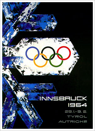 Innsbruck 1964 Winter Olympic Games Official Poster Reprint - Olympic Museum