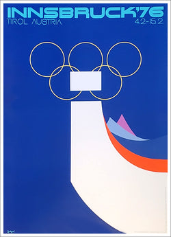Innsbruck 1976 Winter Olympic Games Official Poster Reprint - Olympic Museum