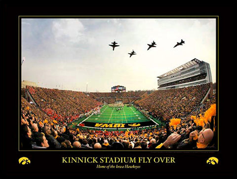 Iowa Hawkeyes Football Kinnick Stadium "Historic Flyover" (11/20/2010) Premium Poster