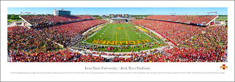 Iowa State Cyclones "Cy-Hawk Classic" (2011) Trice Stadium Panoramic Poster Print - Blakeway
