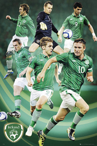 Republic of Ireland Football "Super Six" (2012) Soccer Team Action Poster - GB Eye (UK)