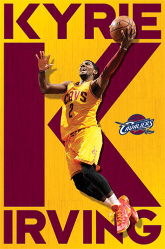 Kyrie Irving "Big K" Cleveland Cavaliers NBA Basketball Action Poster - Costacos 2013