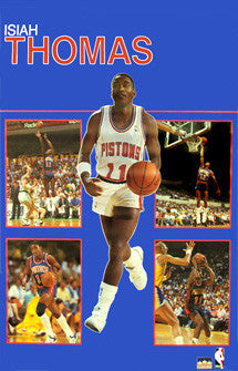 Isiah Thomas "Five-Shot" (1988) Detroit Pistons Poster - Starline Inc.