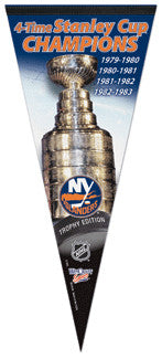 NY Islanders 4-Time Stanley Cup Champions EXTRA-LARGE Premium Pennant