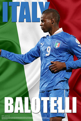 Mario Balotelli "Italy Incredible" World Cup 2014 Soccer Superstar Poster - Starz