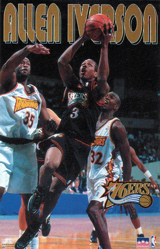 Allen Iverson "Action" (1997) Philadelphia 76ers Poster - Starline Inc.
