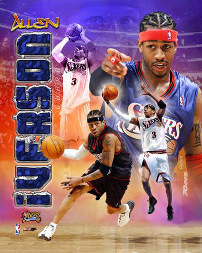 Allen Iverson - '06 / '07 blue jersey Poster by Unknown at