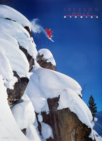 Skiing at Jackson Hole Wyoming "License to Thrill" Poster - Focus Productions