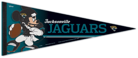 Jacksonville Jaguars "Mickey QB Gunslinger" Official NFL/Disney Premium Felt Pennant - Wincraft Inc.