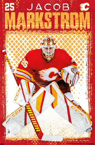 Jacob Markstrom "Stone Wall" Calgary Flames NHL Goalie Wall Poster - Costacos Sports