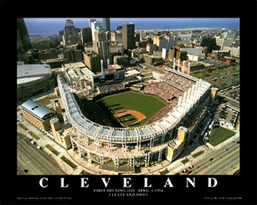 Cleveland Indians Progressive Field "From Above" Poster Print - Aerial Views