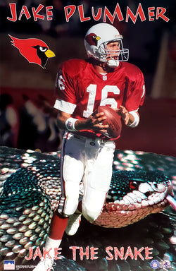 Jake Plummer "Jake The Snake" Arizona Cardinals NFL QB Action Poster - Starline Inc. 1998