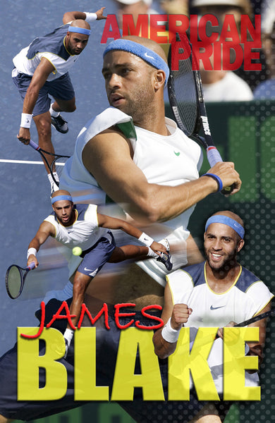 James Blake "American Pride" Tennis Action Poster - TL Posters 2006