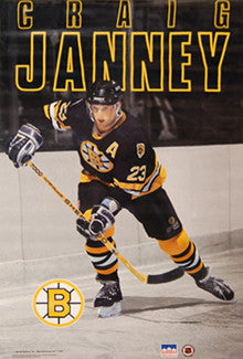 Vintage NHL - Boston Bruins Craig Janney Single Stitch T-Shirt 1990 Large