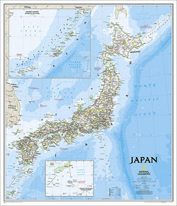 Map of JAPAN National Geographic Classic Edition 25x29 Wall Map Poster - NG Maps