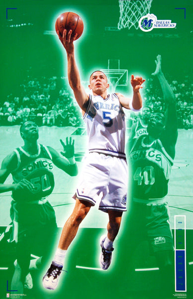 Jason Kidd "Rookie Action" Dallas Mavericks NBA Basketball Poster - Costacos 1995