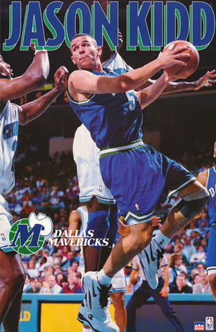 Jason Kidd "Rookie Action" Dallas Mavericks Poster - Starline Inc. 1995