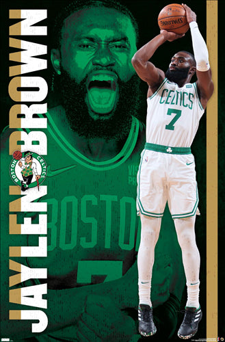 Jaylen Brown "Super Seven" Boston Celtics NBA Basketball Wall Poster - Costacos Sports
