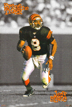 Jeff Blake "Eye of the Tiger" Cincinnati Bengals QB NFL Football Poster - Costacos Brothers 1996