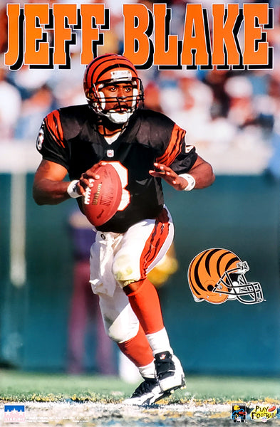 Jeff Blake "Action" Cincinnati Bengals QB NFL Football Poster - Starline 1996