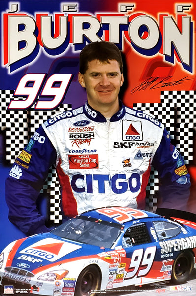 Jeff Burton Citgo NASCAR #99 Stock Car Racing Poster - Starline 2001