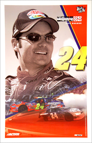 Jeff Gordon "Top Ten" Du Pont #24 NASCAR Racing Poster - Action Collectables 2003