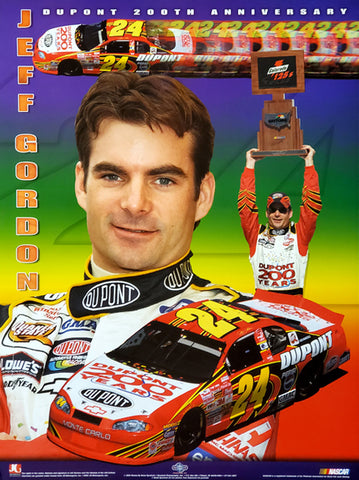 Jeff Gordon Dupont 200th Anniversary Commemorative NASCAR Poster - Brian Spurlock Photography 2002