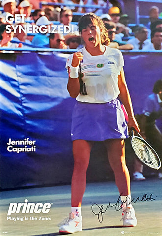 Jennifer Capriati "Synergized!" Tennis Action Poster - Prince 1991